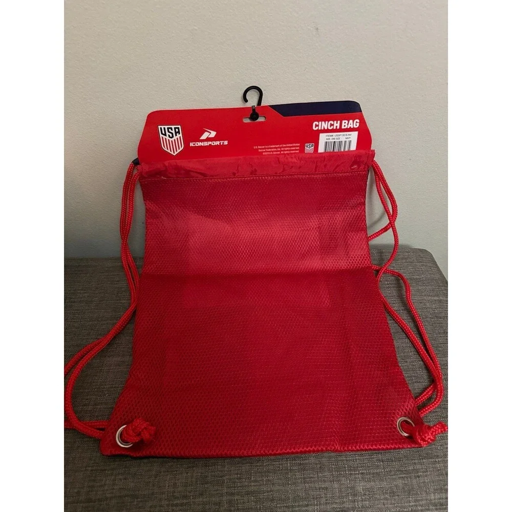 NWT Icon Sports USA Soccer Drawstring Cinch Bag